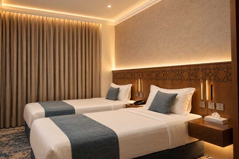 manazil twinbed hotel room
