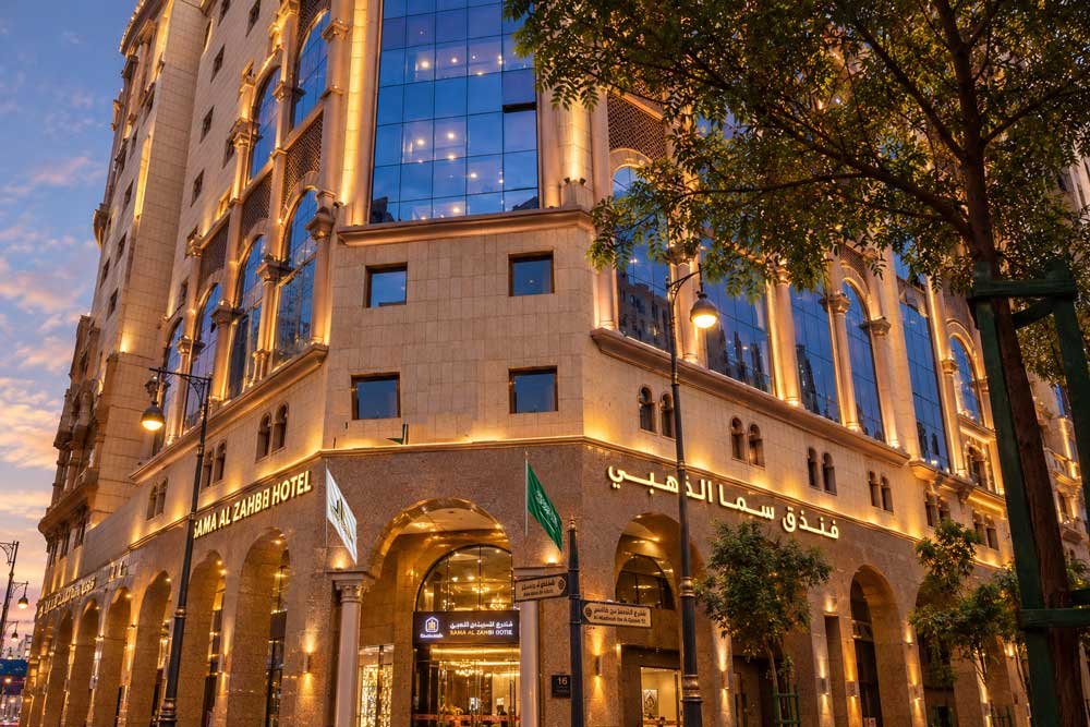 sama al zahbi hotel at dusk